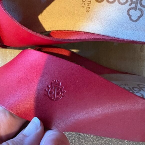 New Yokono Candela Red Leather Cork Wedge Slide Sandals Made in Spain Size 9.5 - Picture 3 of 7